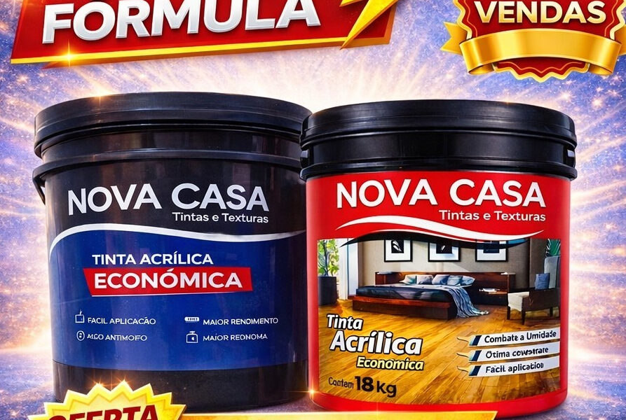 Tinta de Parede Acrílica Cores Balde Economica E Alto Rendimento 18Kg