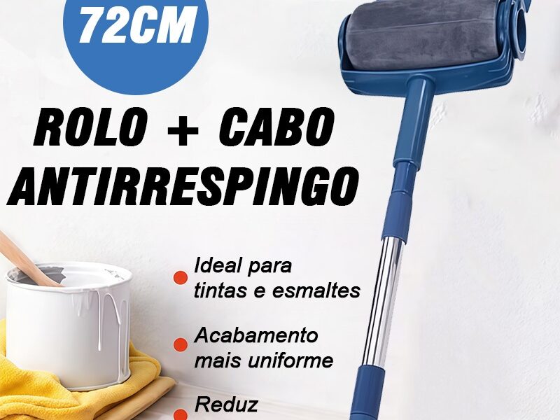 Conjunto de rolos de pintura suaves, ideal para pintar paredes + haste telescópica de três secções (72 cm)
