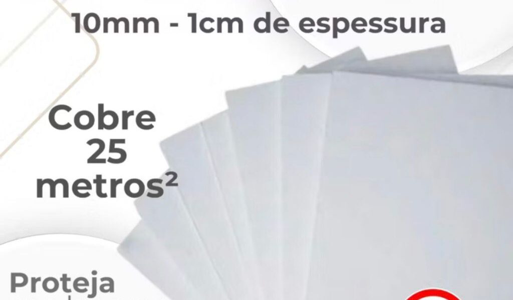 KIT 50 PLACAS DE FORRO EPS ANTICHAMAS COM 1 CM DE ESPESSURA - TÉRMICO - ANTICHAMAS - FORRO - PAREDE