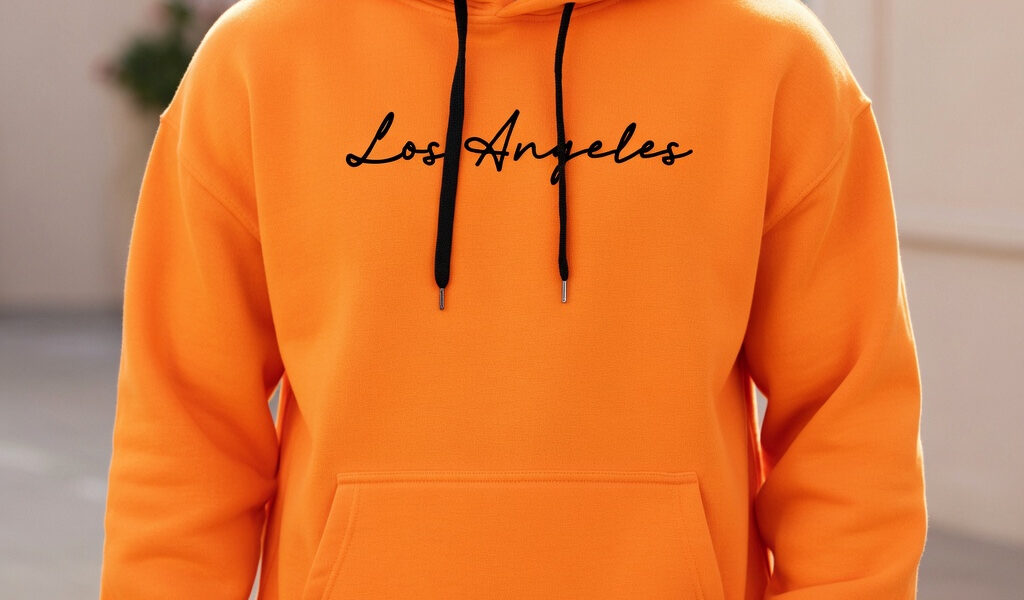 Moletom Canguru Unissex Estampa Los Angeles Para O Inverno