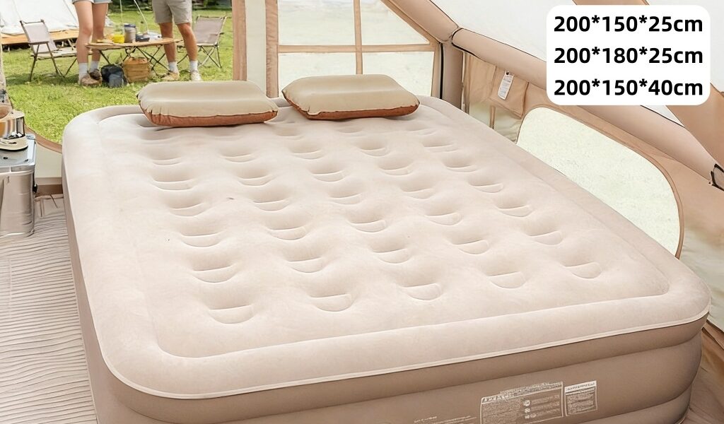 Colchão Inflável Queen Casal Cama De Campanha Bomba Inflável Com Bateria De Lítio Integrada 200*150*40cm