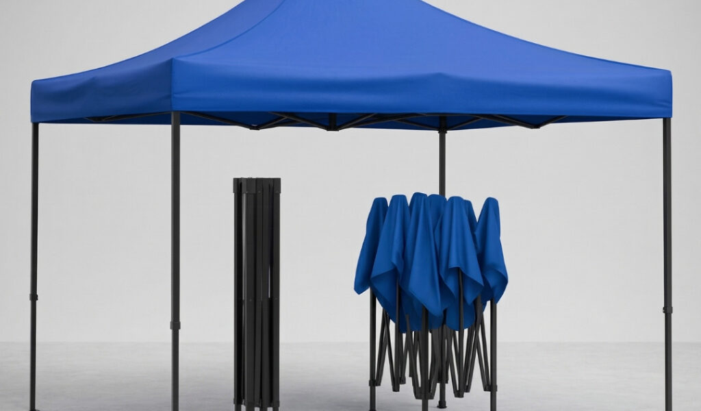 Tenda Gazebo Articulada Praia Dobrável 3x3 Verão Chuva Camping Top Barraca Azul