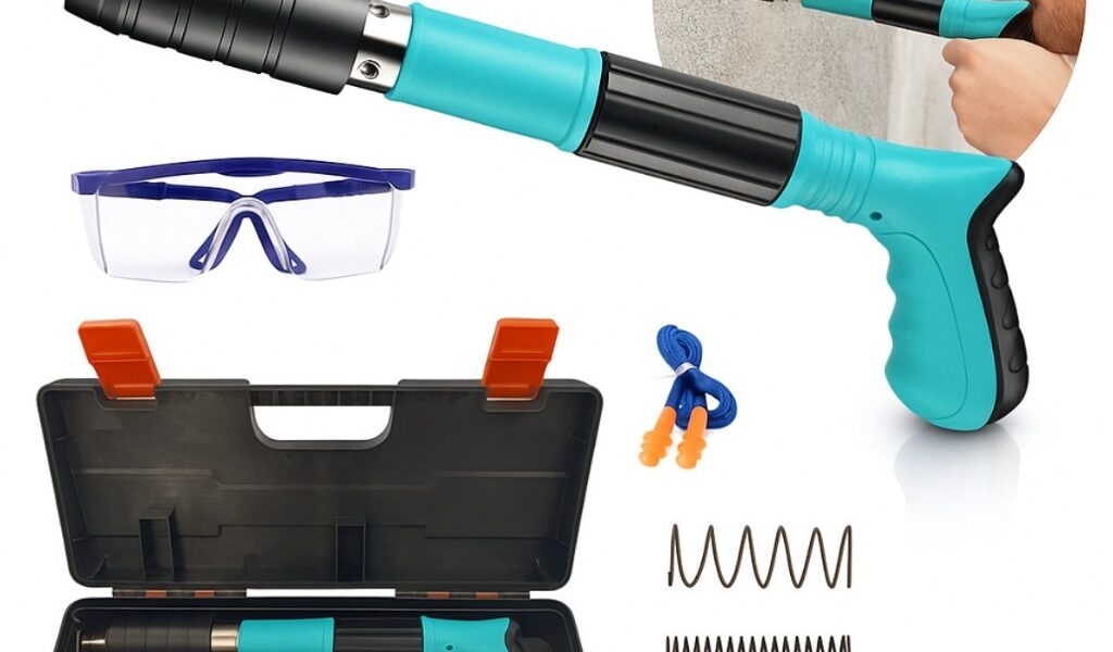 Pistola de Fixação Pneumática Ação Direta Finca Pinos para Drywall Gesso Aço Profissional