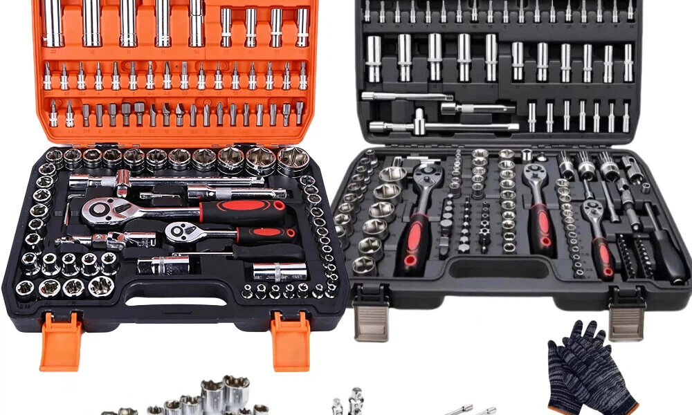 Kit 108/172 Peças Ferramentas CR-V Chave Soquete e Catraca com Maleta - Multifuncional Profissional