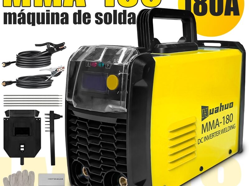 Conjunto de máquina de solda doméstica portátil MMA-180 110V Manual Metal Arc Welding,