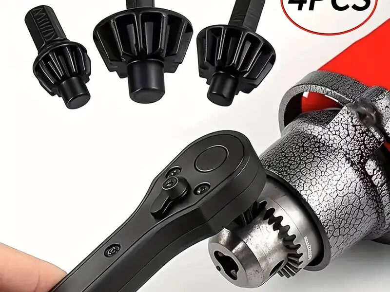 Conjunto de 4 chaves de mandril de ferro para furadeira