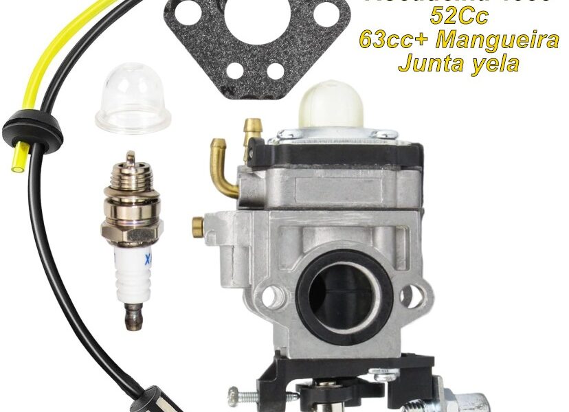 Carburador Roçadeira 43cc 52cc 63cc + Mangueira Junta Vela