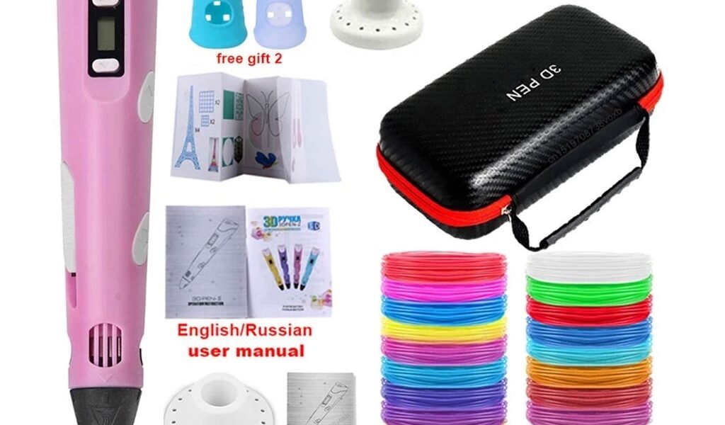 Caneta De Impressão Mágica 3D Grátis 10M DIY PLA Filamento Desenho Brinquedo Presente De Aniversário Criança ABS Tela LC