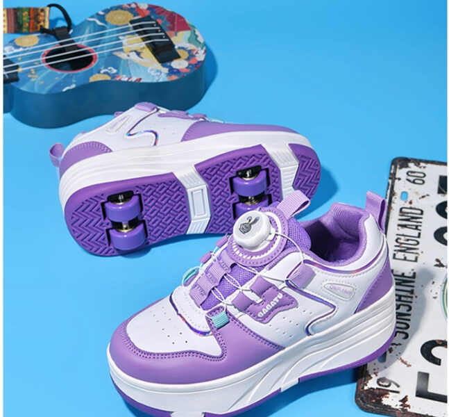 Runaway sapatos polia sapatos moda dupla utilização rodas destacáveis adolescentes estudantes meninos meninas esportes a