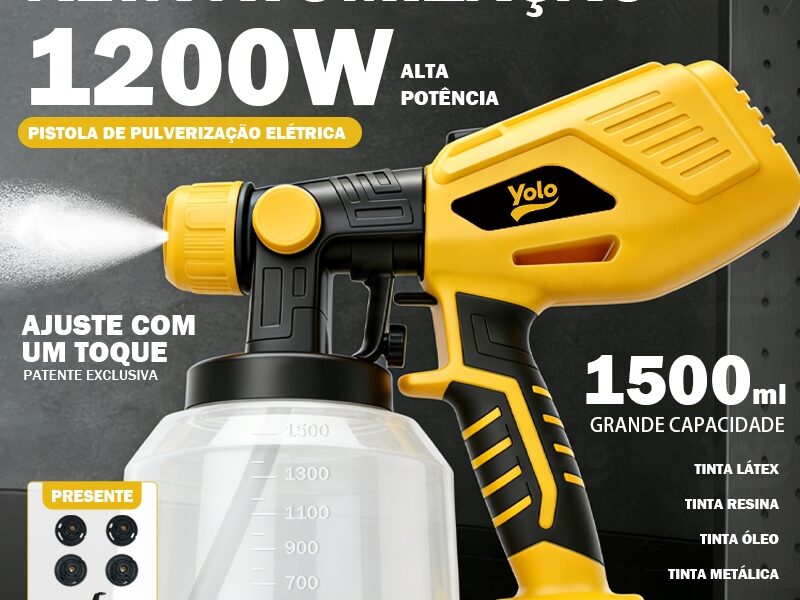 Pistola elétrica de pintura, artefato de tinta látex, pulverizador doméstico, pequeno, alta atomização, pote de spray