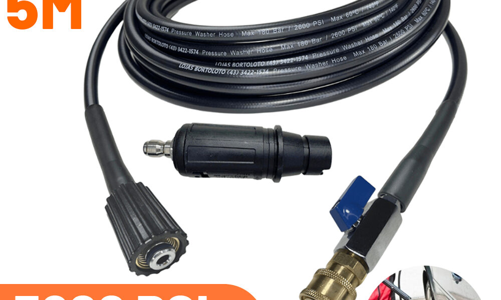 Bico Curto com Mangueira de Engate Rápido e Registro para Lavadoras WAP Líder, Bravo, Vonder e lavor