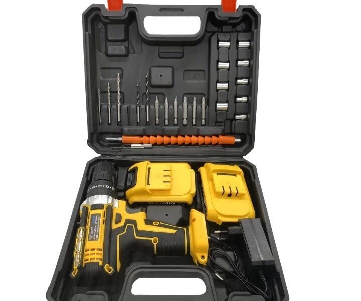 Kit Furadeira E Parafusadeira Sem Fio Maleta 24v 2 Bateria