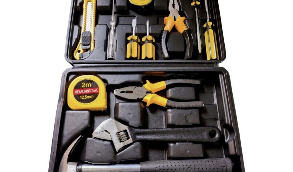 Kit Ferramentas Maleta Jogo 12 Peças Multiuso Casa