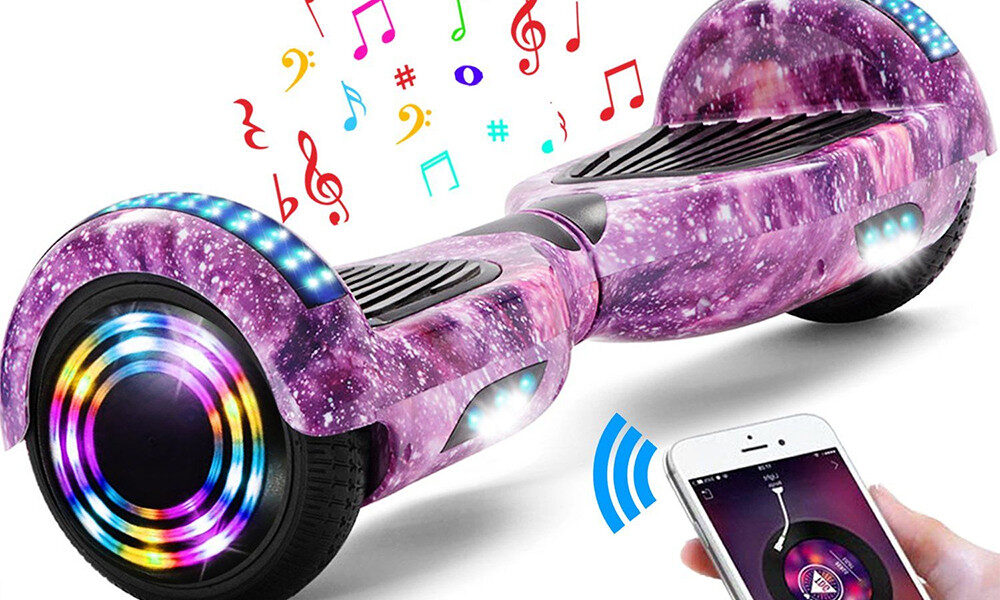 Hoverboard Infantil 6.5" - Skate Elétrico com LED Inteligente Bluetooth e Bateria Forte