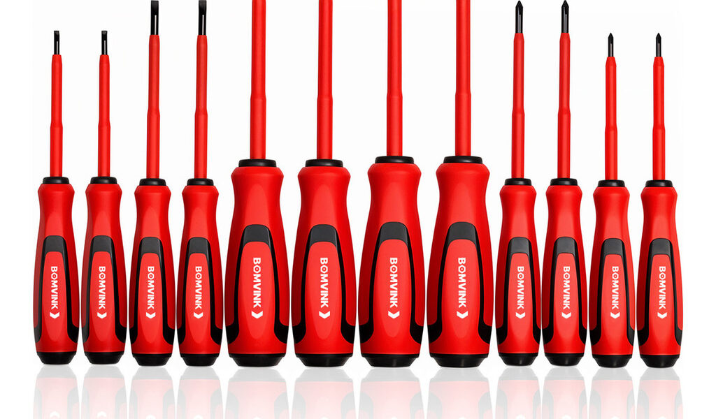 Jogo Chaves Fenda E Philips Isoladas Eletricista Imã 12 Pçs