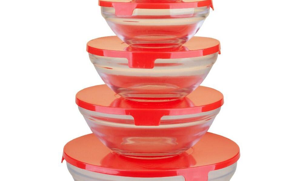 Conjunto 5 Potes de Vidro Cazza Classic