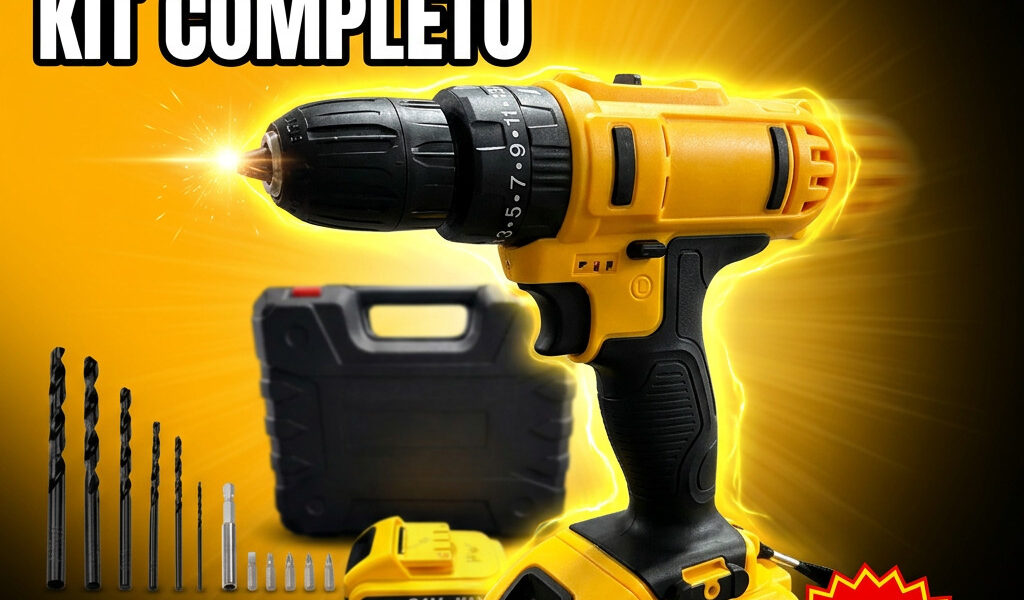 Parafusadeira Furadeira 21V Bivolt – Alta Performance e Mobilidade Sem Fio