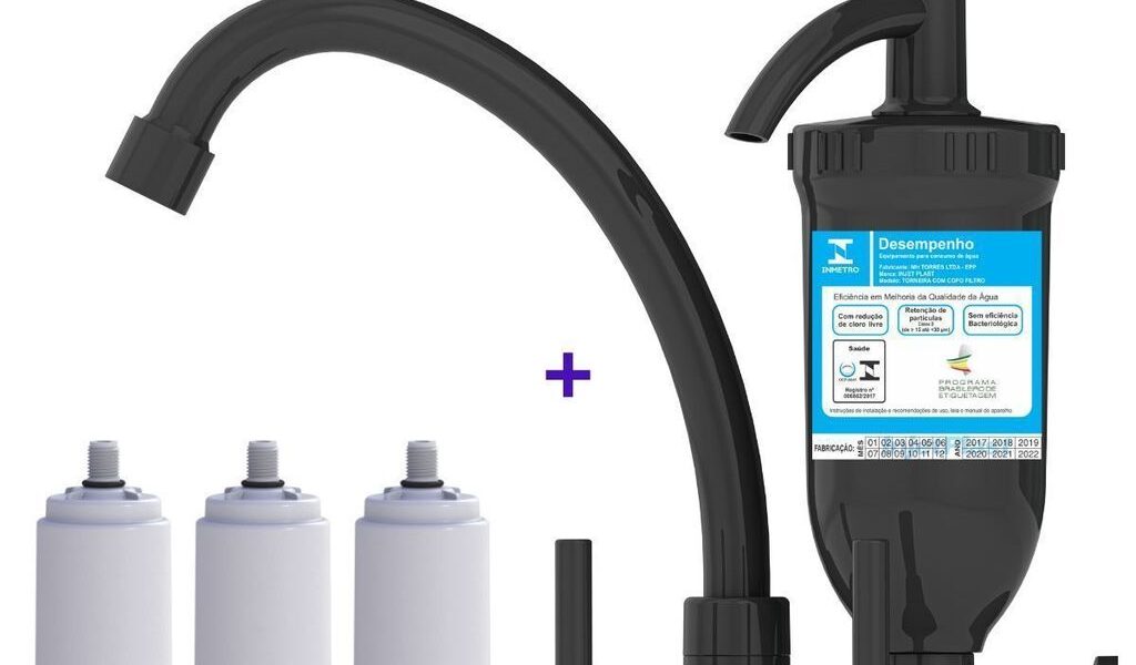 Torneira Com Filtro Parede ABS + 2 Velas Pureza E Eficiência