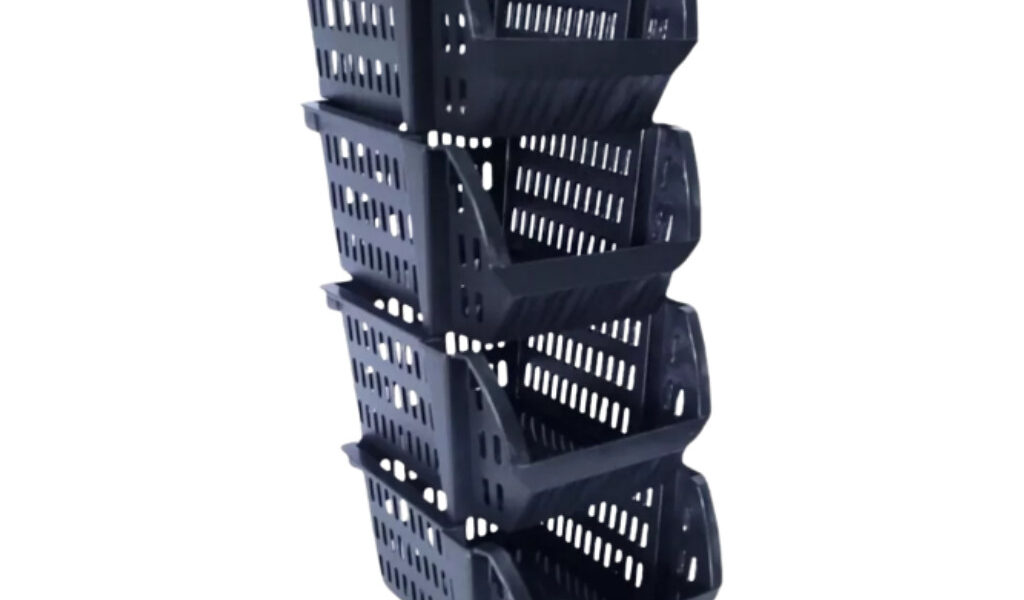 10 Caixa Bin Cesto Organizadora Mini Plástica Empilhável Preto OFERTA