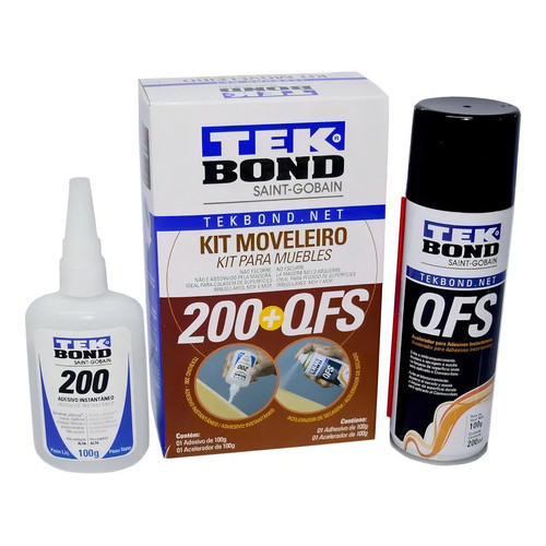 Kit Moveleiro Cola 100gr + Acelerador De Secagem Qfs Tekbond