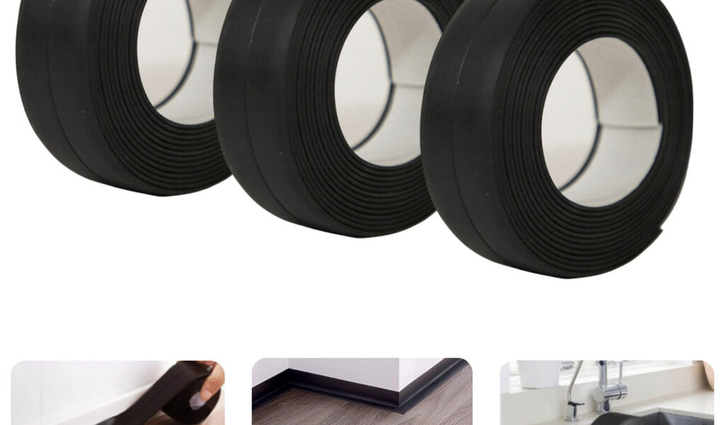 Kit Fita Vedacao Pvc Adesiva Banheiro Box Rodape Impermeavel
