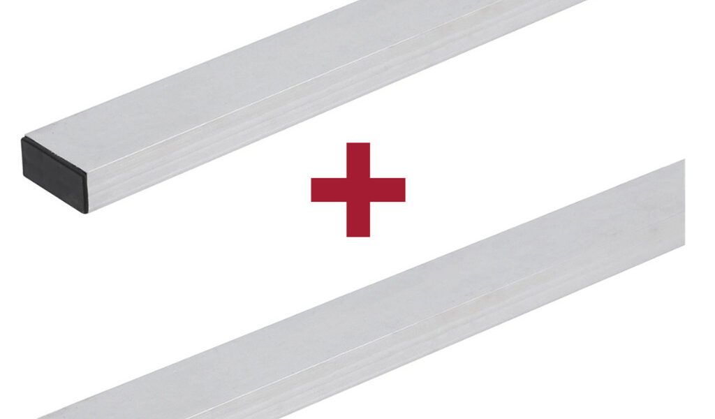 Kit 2 Unidades Régua Alumínio Para Pedreiro Total 2 Metros Nivelamento Casa