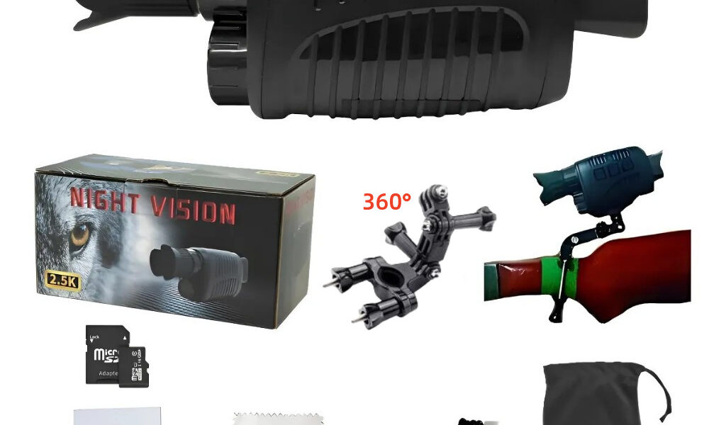 Monoculo Visão Noturna Infravermelho Alcance 300 Metros Com Suporte Para Visão Noturna Acessórios