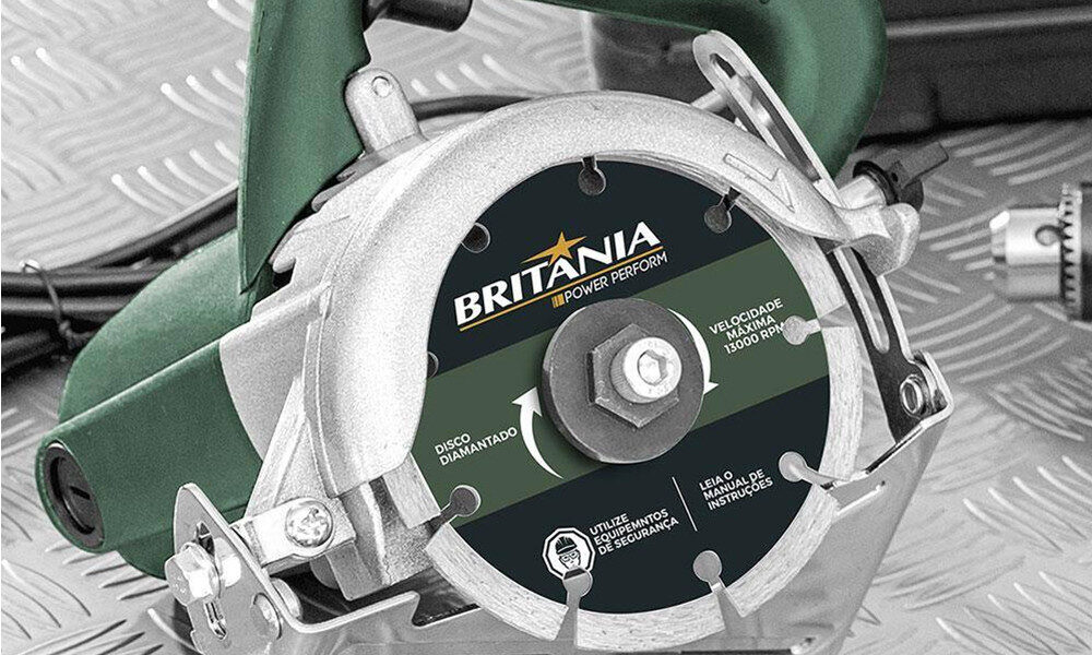 Serra de Corte 1300W (13000 rpm) - Para Mármore, Cerâmica, Granito e Alvenaria