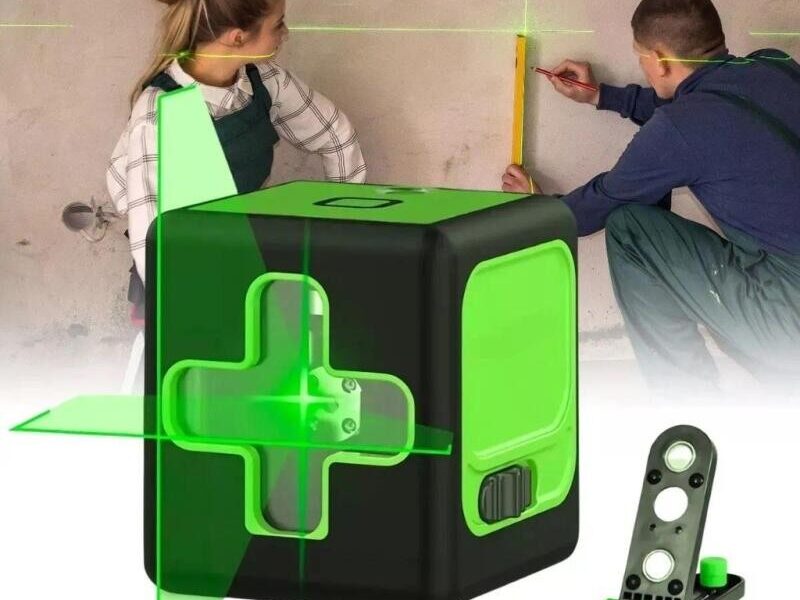 Mini Nivel a Laser Recarregável 20 Metros Com 2/3/5 Linhas de Nivelamento Portátil Pratico e Fácil com Bip Sonoro