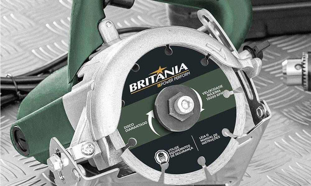 Serra de Corte 1300W (13000 rpm) - Para Mármore, Cerâmica, Granito e Alvenaria