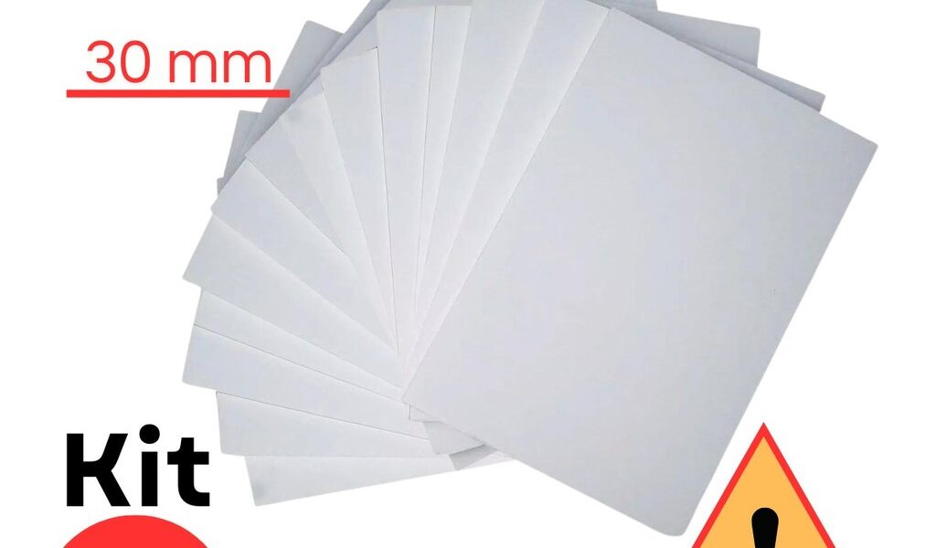 Kit 24 Placas de Isopor 3cm Isolamento Calor Som AntiChamas Reveste