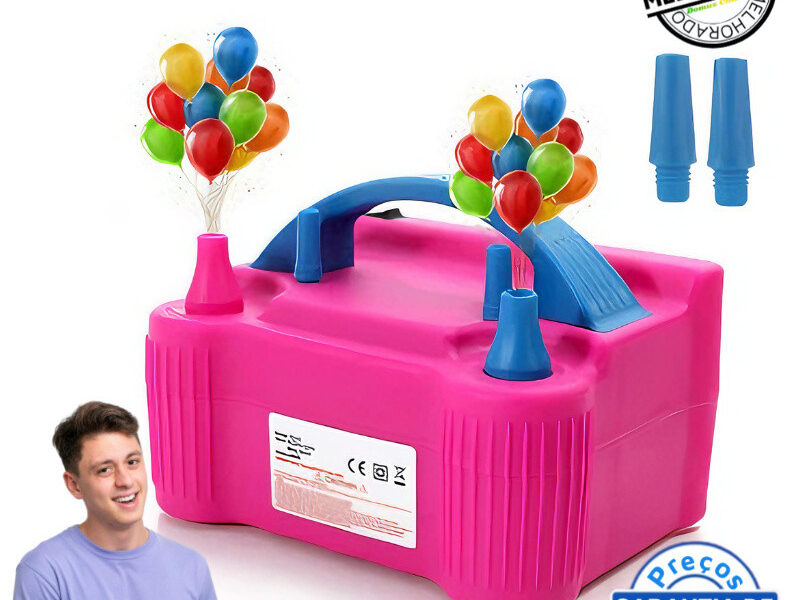 Inflador Elétrico de Balões Bexigas 110v/220v Festa Ornamentação Bomba de Encher Bola de Festas,com 2 Bicos