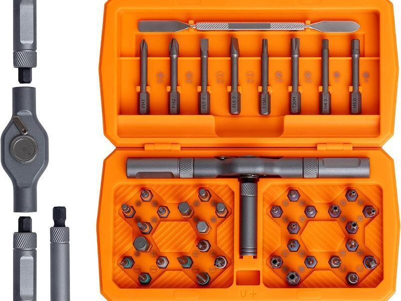 Kit de Chaves de Fenda 43 em 1 - Magnético com Catraca Multifunção para Manutenção de Precisão