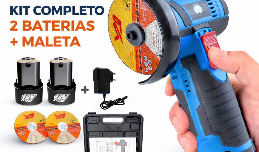 Mini Esmerilhadeira 12V Sem Fio Bivolt 2 Baterias + Maleta