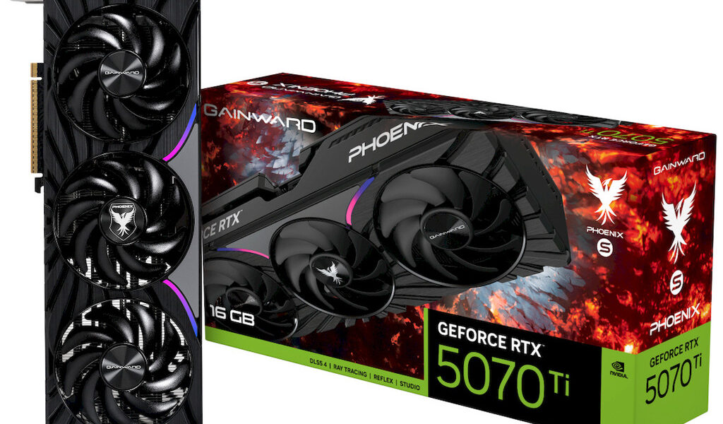Placa de Vídeo Gainward GeForce RTX 5070 Ti Phoenix-S, 16GB, GDDR7, 256-bit, NE7507TS19T2-GB2031K