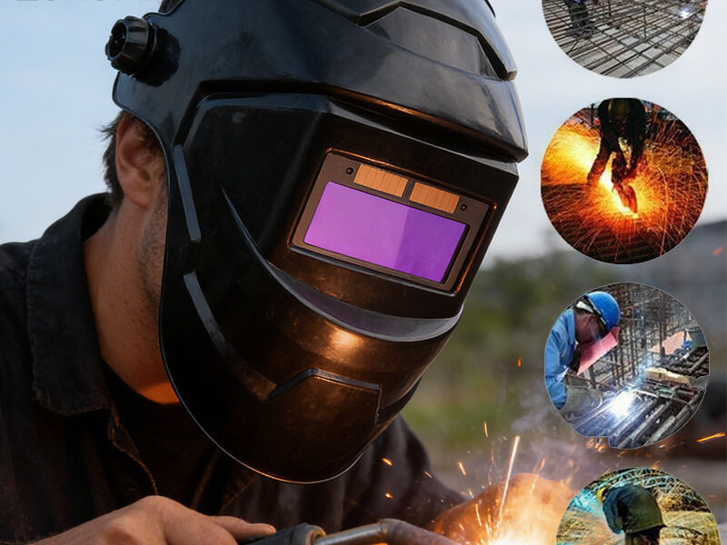 Capacete de Soldagem Automático com Máscara de Escurecimento LCD – Equipamento Essencial para Solda Elétrica e Gás
