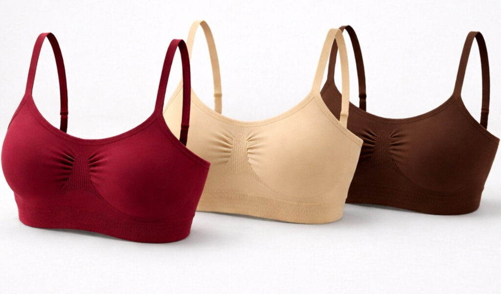 Sutiã Top de Academia Microfibra Simples com Fecho e Alça Ajustável 1 ou 3 unidades