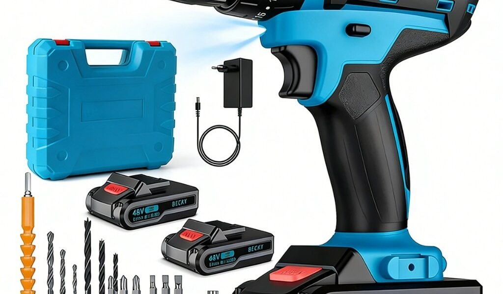 Parafusadeira Furadeira 48V 2 Baterias Com Maleta e Acessórios Completo