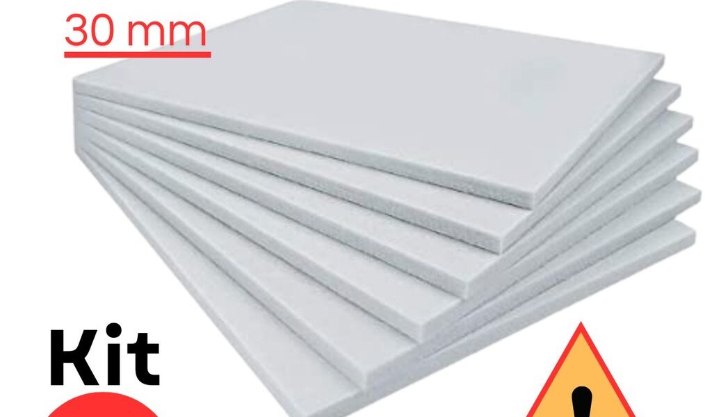 20 Placas de Isopor Anti Chamas 3cm Isolante Térmico e Acustico