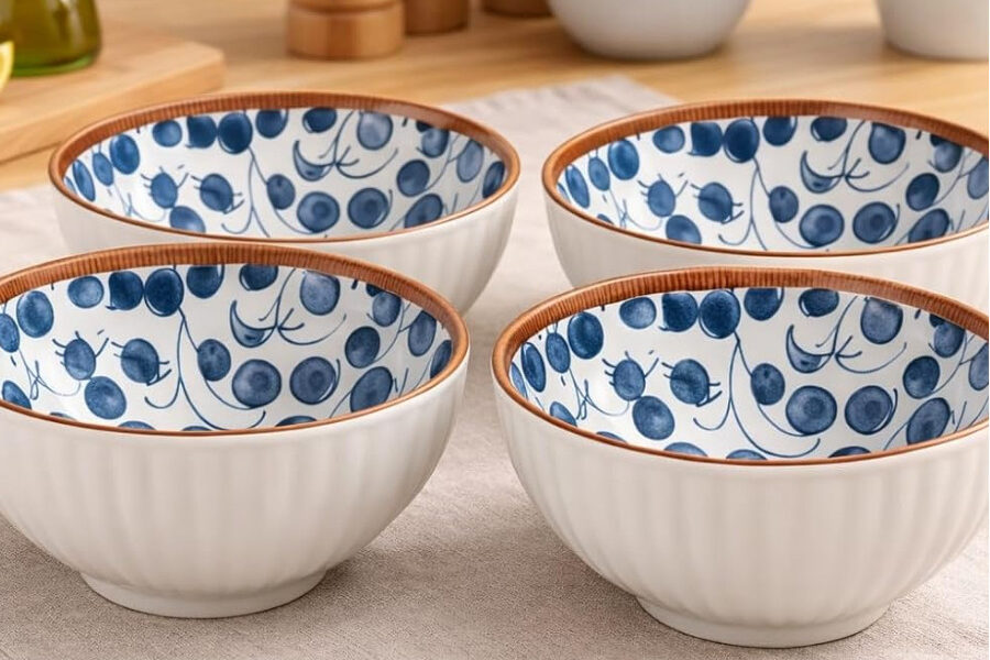 Bowl Porcelana Azul Coleção Azzurea – Mesa Posta Elegante, Design Premium