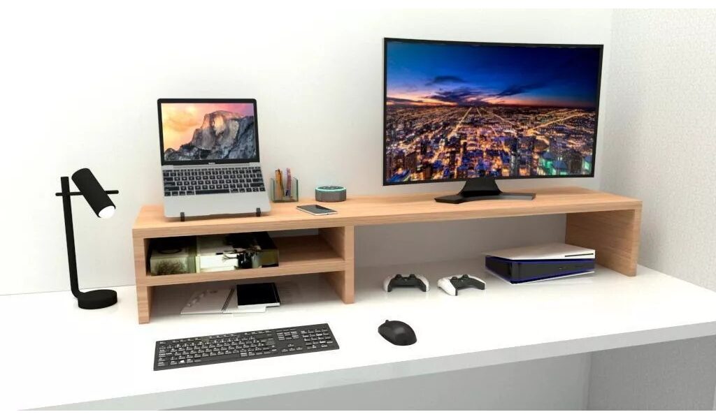 Suporte Notebook E Monitor Apoio Mesa Escritorio 4 Cores DIferentes