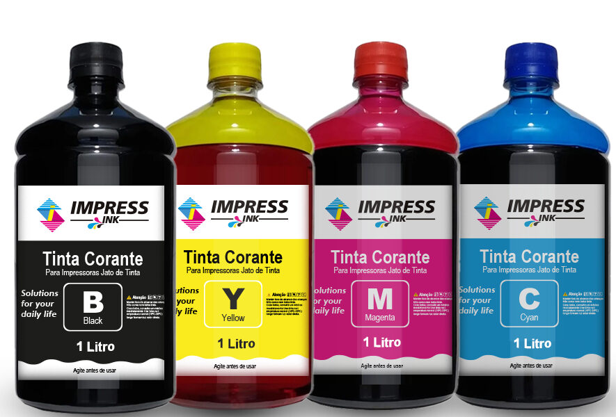 Kit 2 Litros Tinta Para Epson Impressoras Multifuncional EcoTank L3210 L3110 L3150 L3250