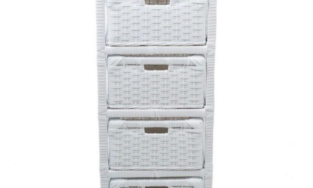 Gaveteiro Organizador Fibra Sintética 4 Gavetas 30x30x75