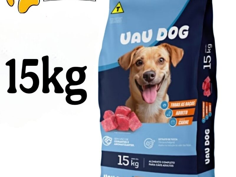 Ração para cães adultos Uau Dog todas as raças 15kg Envio rápido