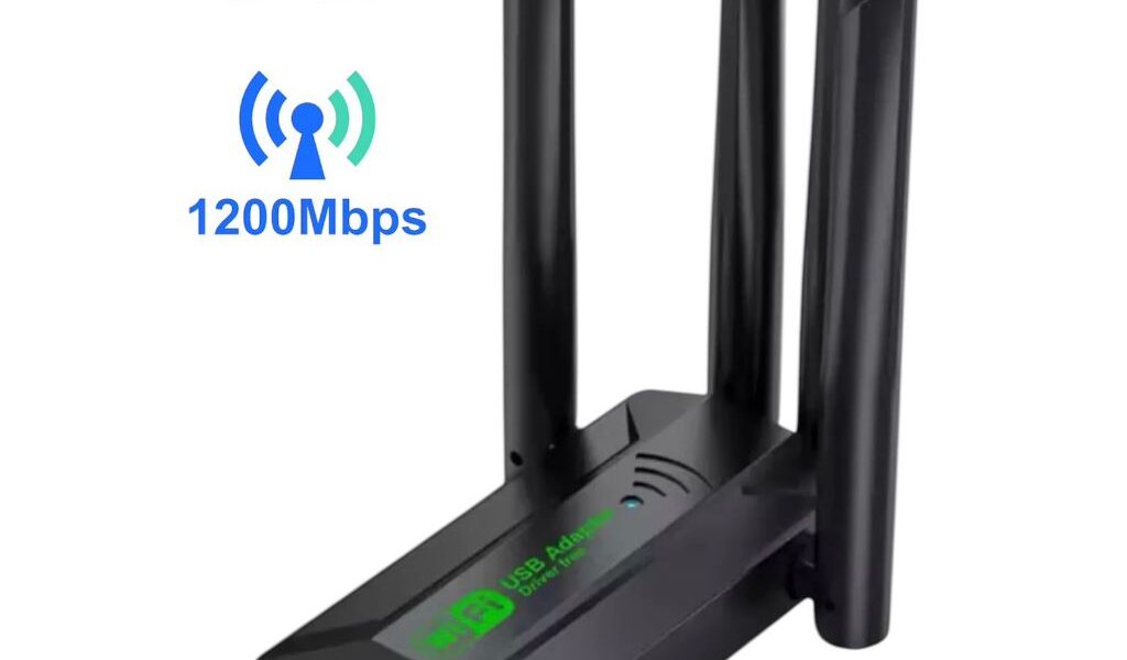 Adaptador Wifi USB 5G Dual Band 1.200mbps Com 4 Antenas Wireless Pc Computador Notebook