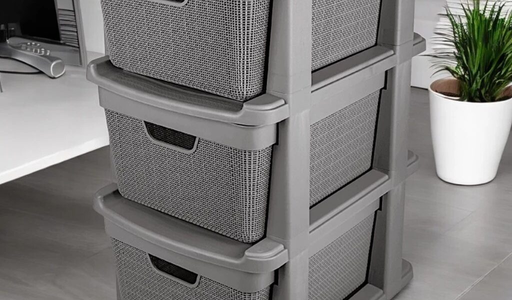 Gaveteiro Organizador de Chão 15 Litros Multiuso em Plástico Resistente para Organização