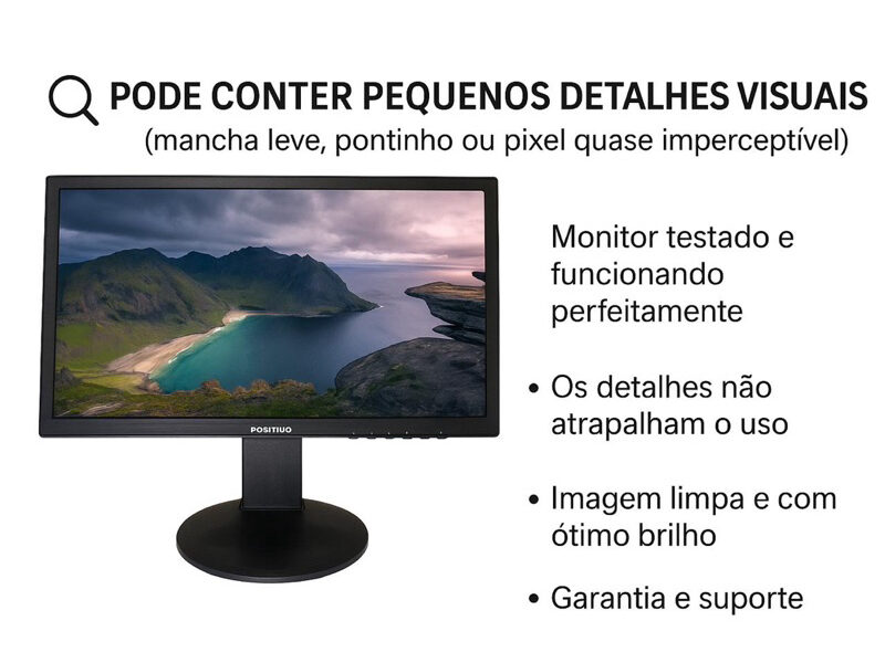 Monitor 20” LED Positivo VGA DVI - Seminovo com Garantia