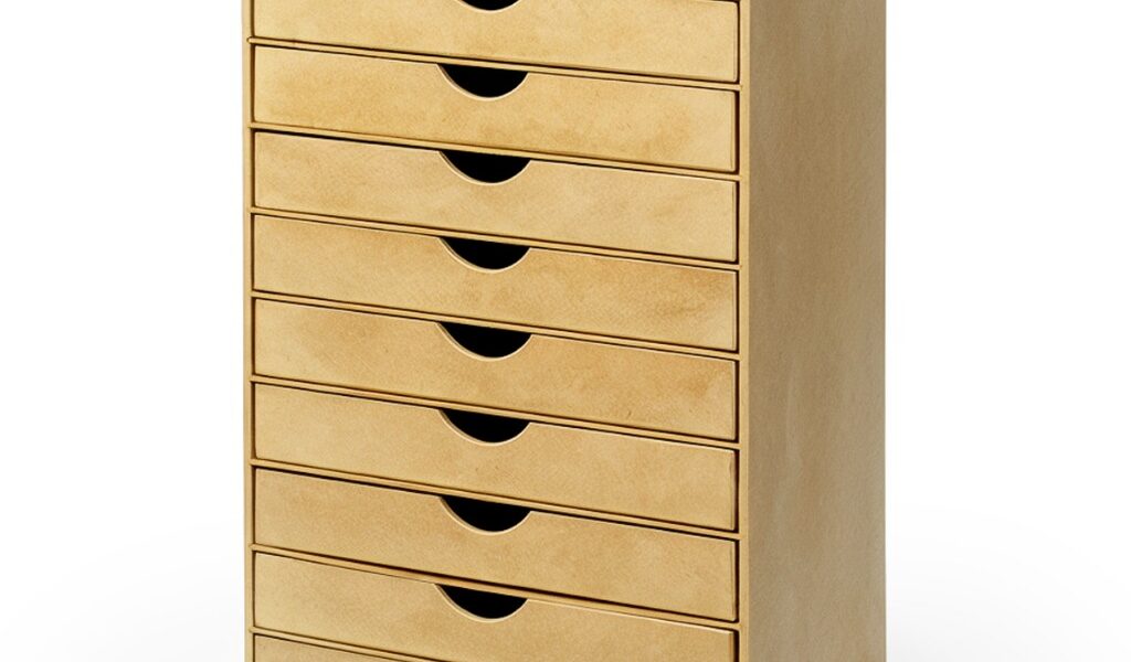 Organizador Madeira Mdf Casa Escritório Organizadores Porta Papel Sulfite Folhas A4 10 Gavetas
