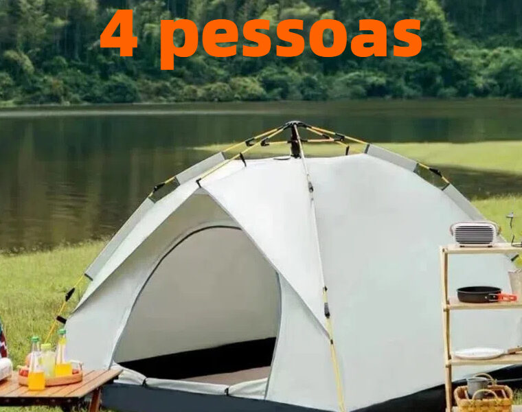 Barraca De Acampamento 4-5 Pessoas Portátil A Prova D'agua Dois Andare Barraca Camping