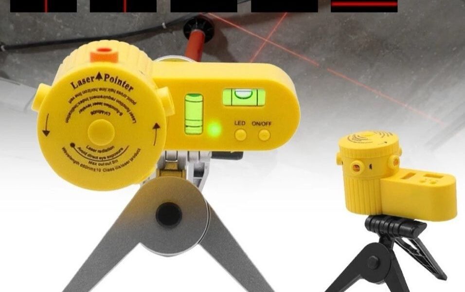 Nível Laser 360° giratório com tripé, 5 modos, profissional